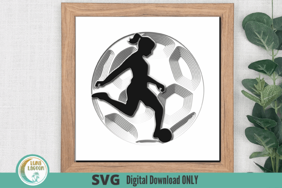 Download SOCCER/FÚTBOL Female 3D SVG for Shadow B - Premium Bundle