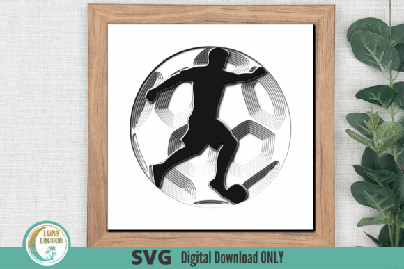 Download SOCCER/FÚTBOL Male 3D SVG for Shadow Box - Premium Bundle