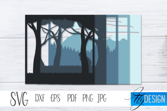 Download 3d Layered SVG. Shadowbox Nature 7 - 3d layered svg Collection