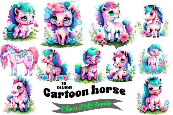 Download Cartoon Horse Clipart PNG - Cartoon horse Collection