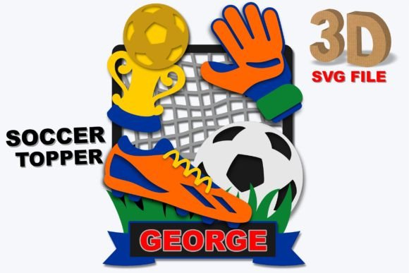 Download Soccer Topper 3D Svg - Premium Resources