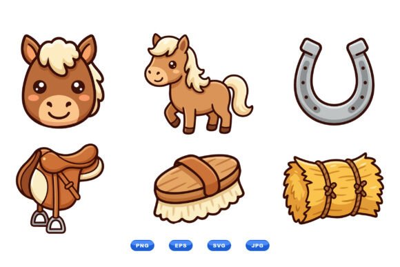 Download Cute Cartoon Horse Clipart Pack - Cartoon horse Collection