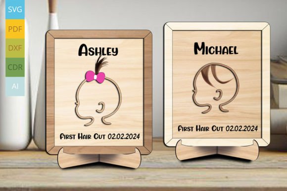 Download Baby First Hair Cut Frame Sign Laser SVG - Sign laser svg Collection