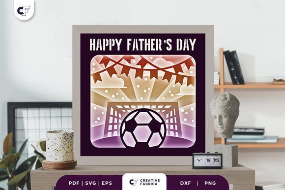 Download Soccer Dad 3D Shadow Box SVG - Premium Resources