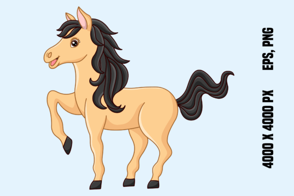 Download Funny Cartoon Horse. Cute Pony - Cartoon horse Collection