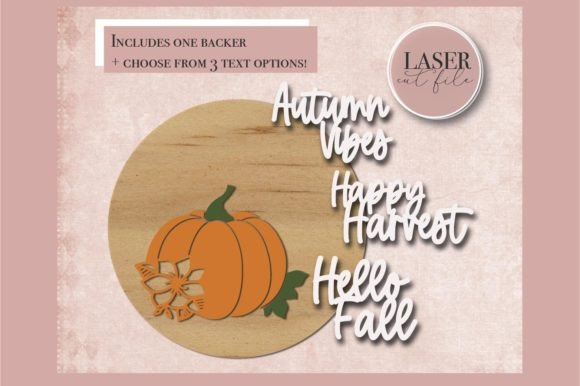 Download Fall Floral Pumpkin Sign Laser SVG File - Sign laser svg Collection