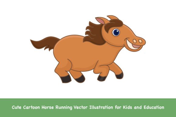 Download Cute Cartoon Horse Running Vector - Cartoon horse Collection