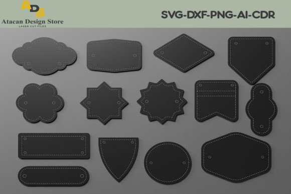 Download Leather Labels / Laser Cut Shapes 276 - Leather labels Collection