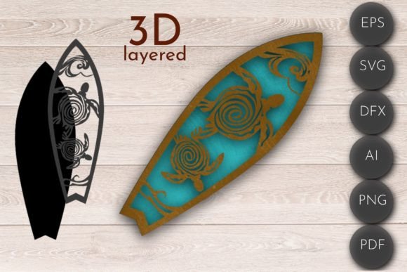 Download 3D Layered SVG, Flip Flop Zone, Laser Cut - 3d layered svg Collection
